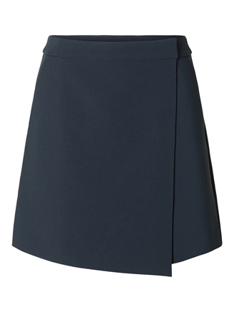 Selected Femme SlfBlake HW Short Wrap Skirt Dark Sapphire